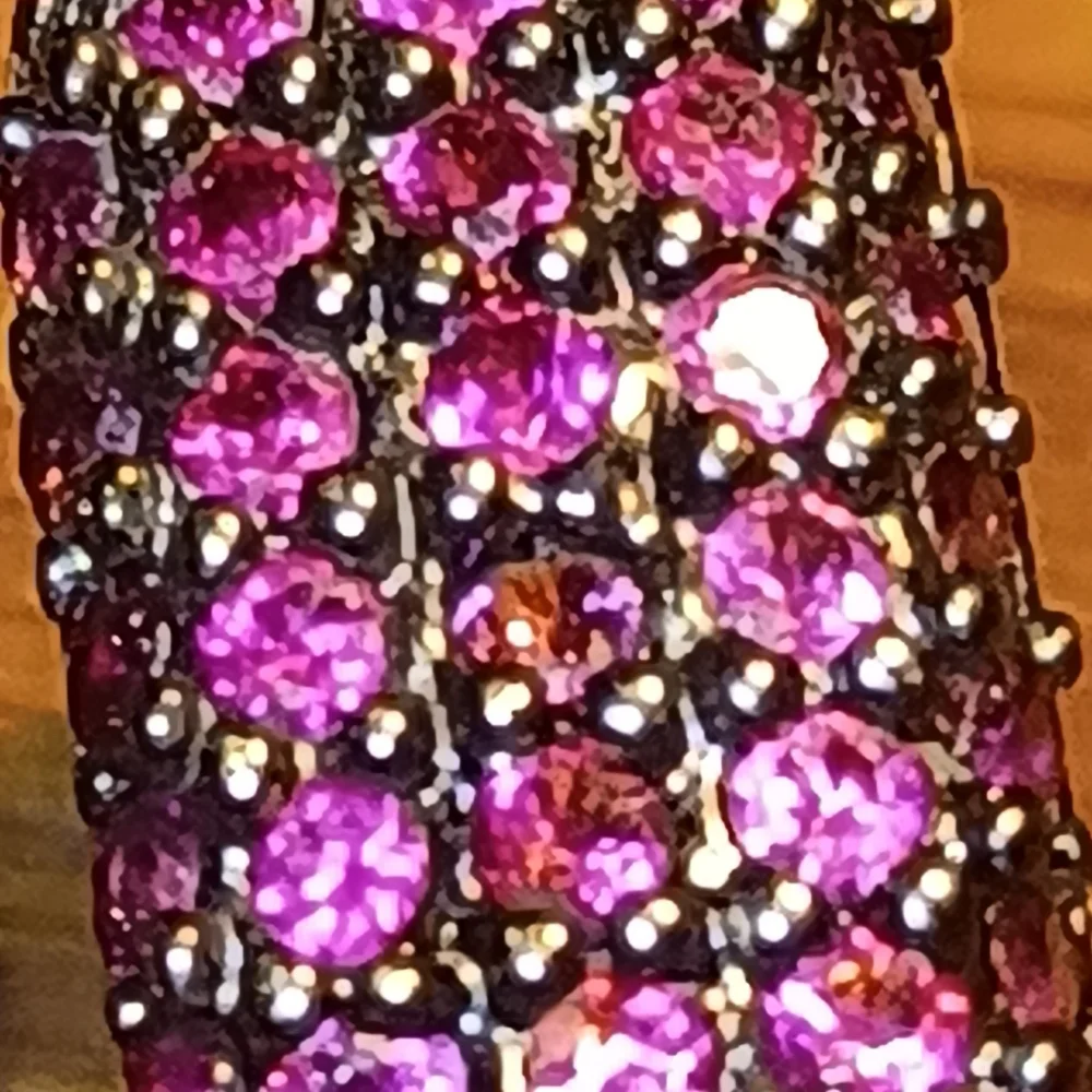 18k Over 925 Natural Pink Ruby Earrings - Picture 8 of 16
